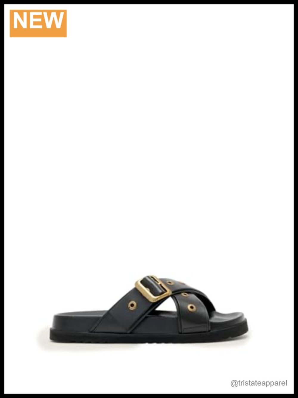 Leather Slide Sandals Casual Everyday Slip-On